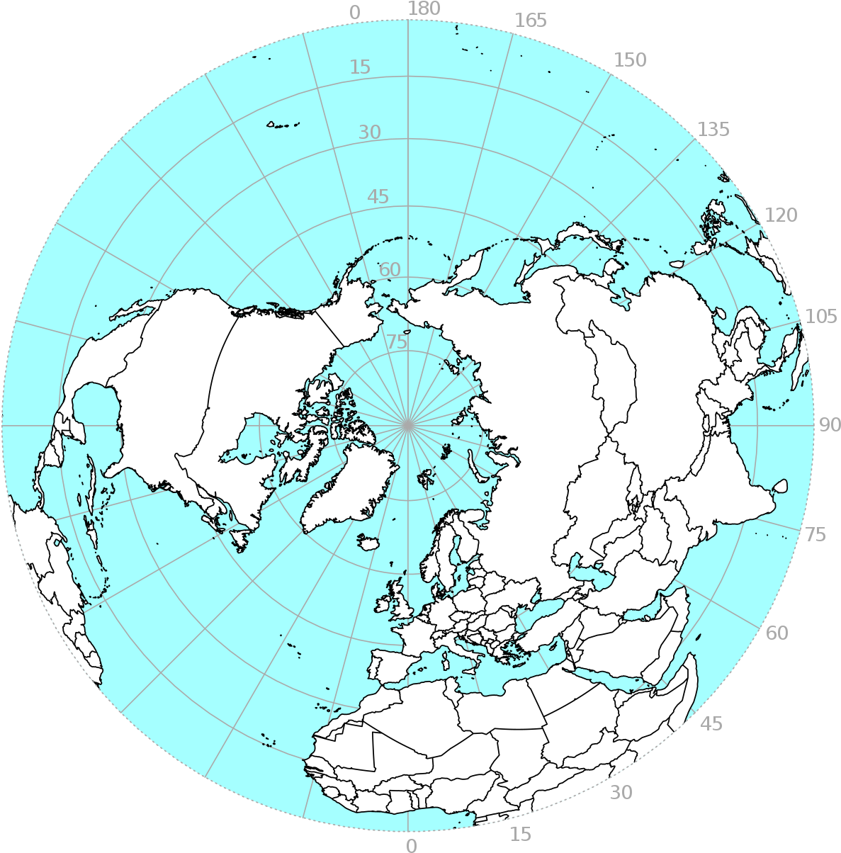 Northern Hemisphere On A Map (1200x1221), Png Download