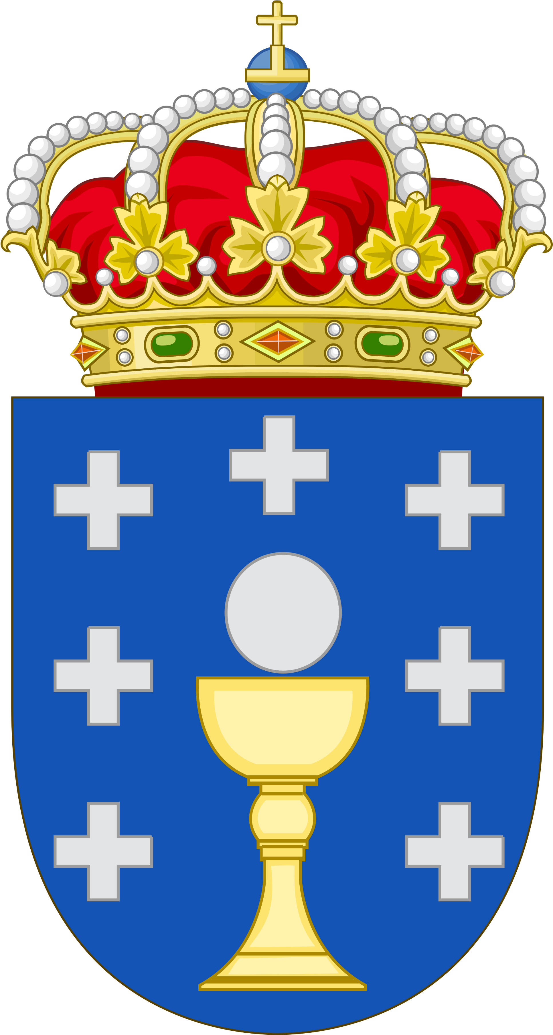 Arms Of Galicia - Asturias Coat Of Arms (2000x3672), Png Download