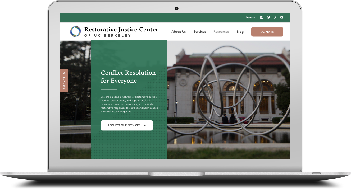 The Restorative Justice Center At Uc Berkeley - Website (1327x716), Png Download