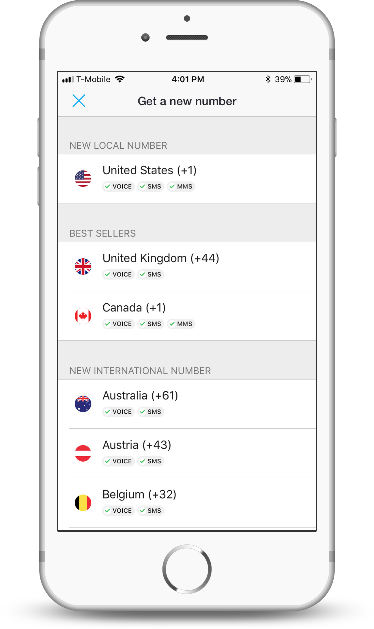 Ios Numbers 1 Ios Get Number Country List 1 - City Waste Collection Mobile Application (1296x2179), Png Download