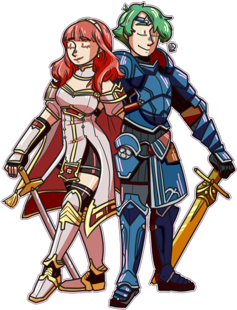 Fire Emblem Echoes - Fanart Fire Emblem Echoes (500x654), Png Download