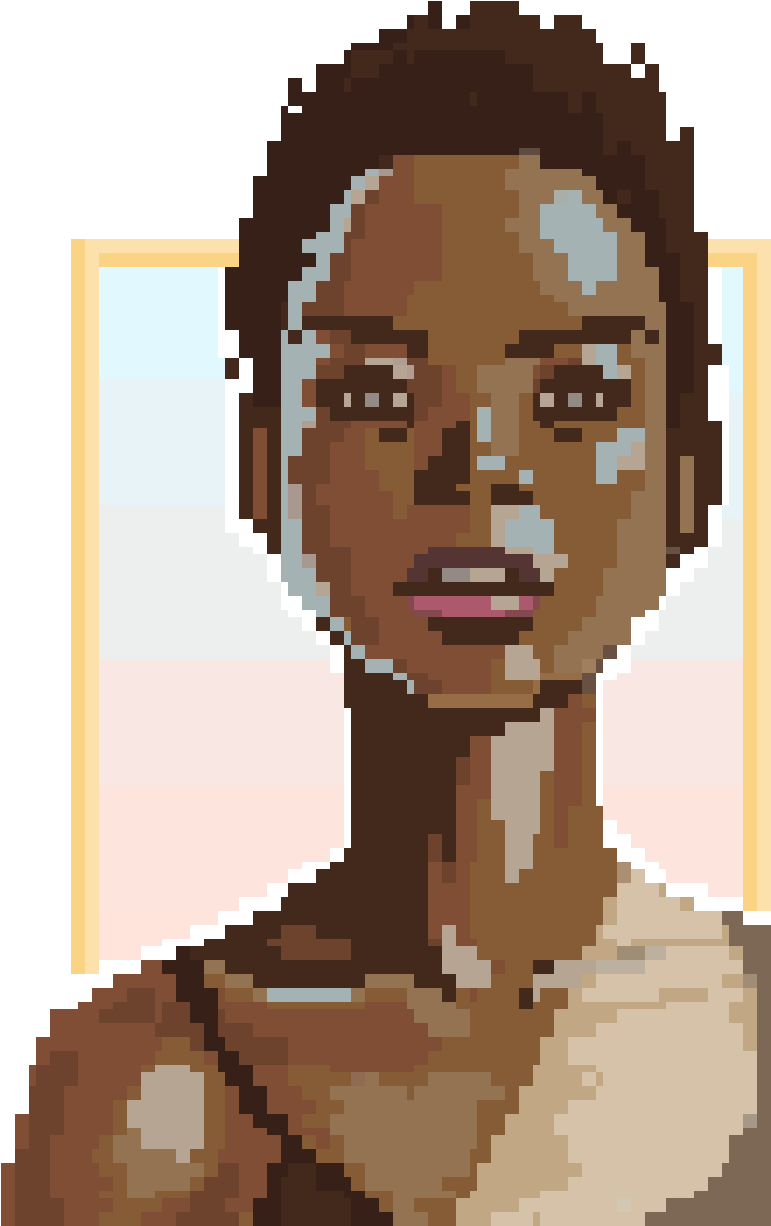 1008 X 1400 5 - Afro Pixel Art (1008x1400), Png Download