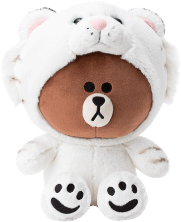 Line Friends Jungle Brown Tiger (600x600), Png Download