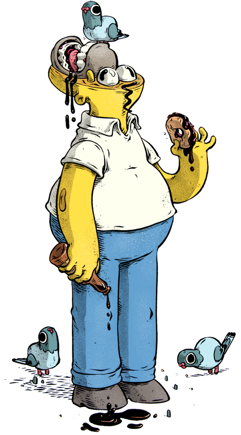 502 X 900 8 - Simpsons Digital Art (502x900), Png Download