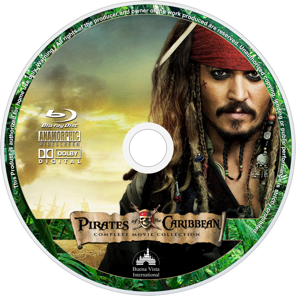 Pirates Of The Caribbean Collection Bluray Disc Image - Jack Sparrow (1000x1000), Png Download