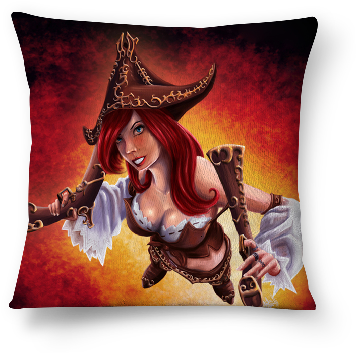 Almofada Miss Fortune De André Martuscelli Do Amaralna - Cushion (800x800), Png Download