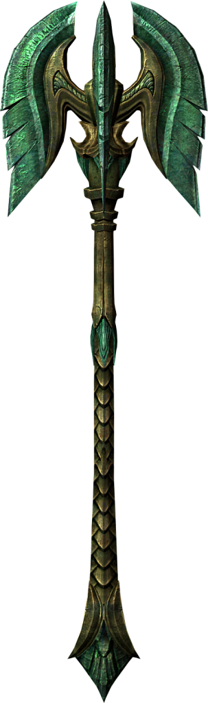 Glass Mace - Skyrim Glass Mace (303x1024), Png Download