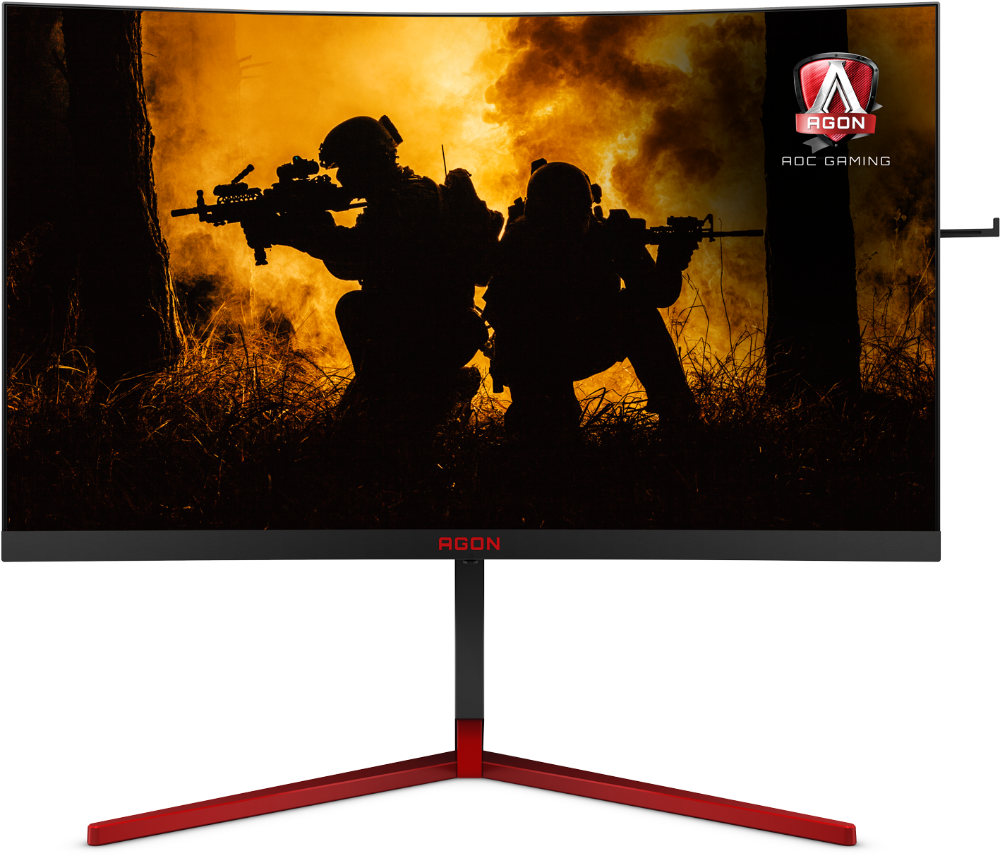 Aoc's Latest Curved Gaming Monitors Offer The Important - Aoc Agon Ag273qcg (1500x1500), Png Download