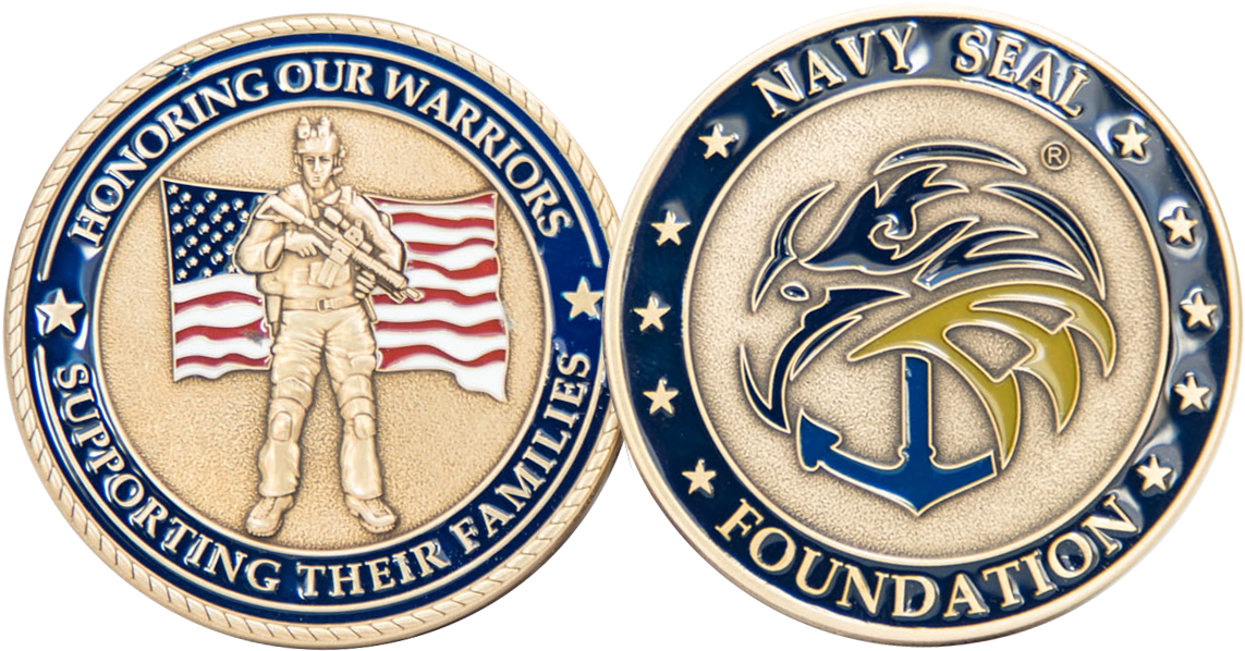 Navy Seal Foundation Challenge Coin - Emblem (1500x1427), Png Download