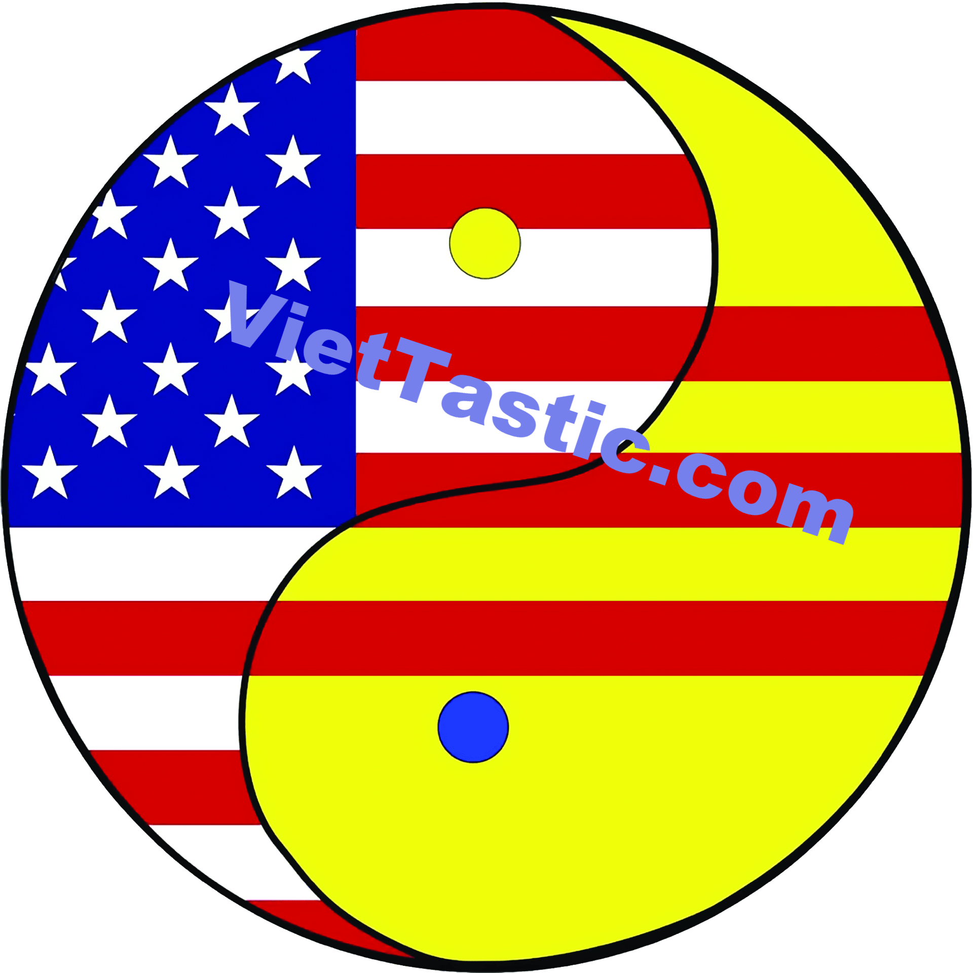 Vietnamese American Flag Yin Yang Design Black Mug - Vietnamese American Flag (1920x1920), Png Download