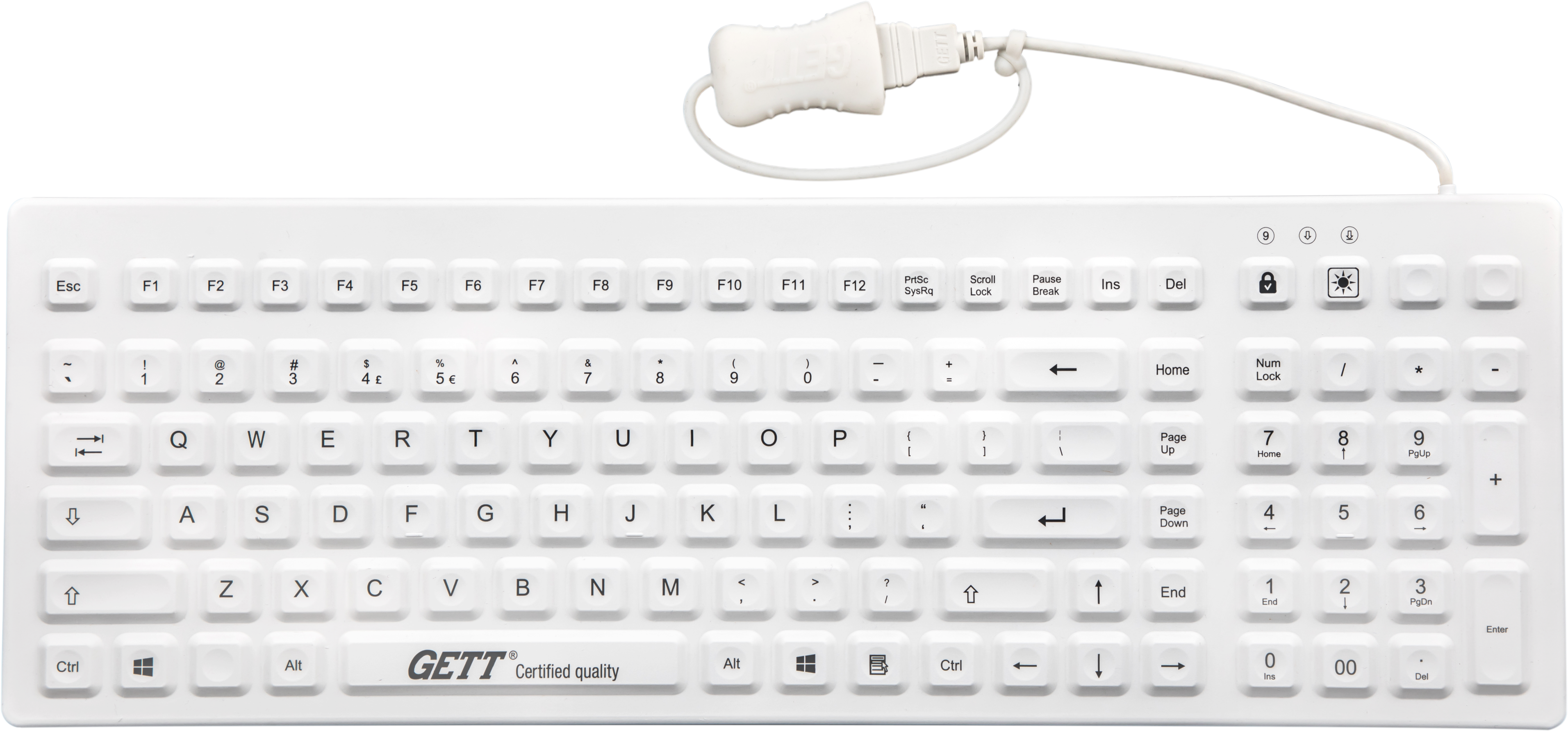 Ksi-u10200 Front - Computer Keyboard (3941x1903), Png Download
