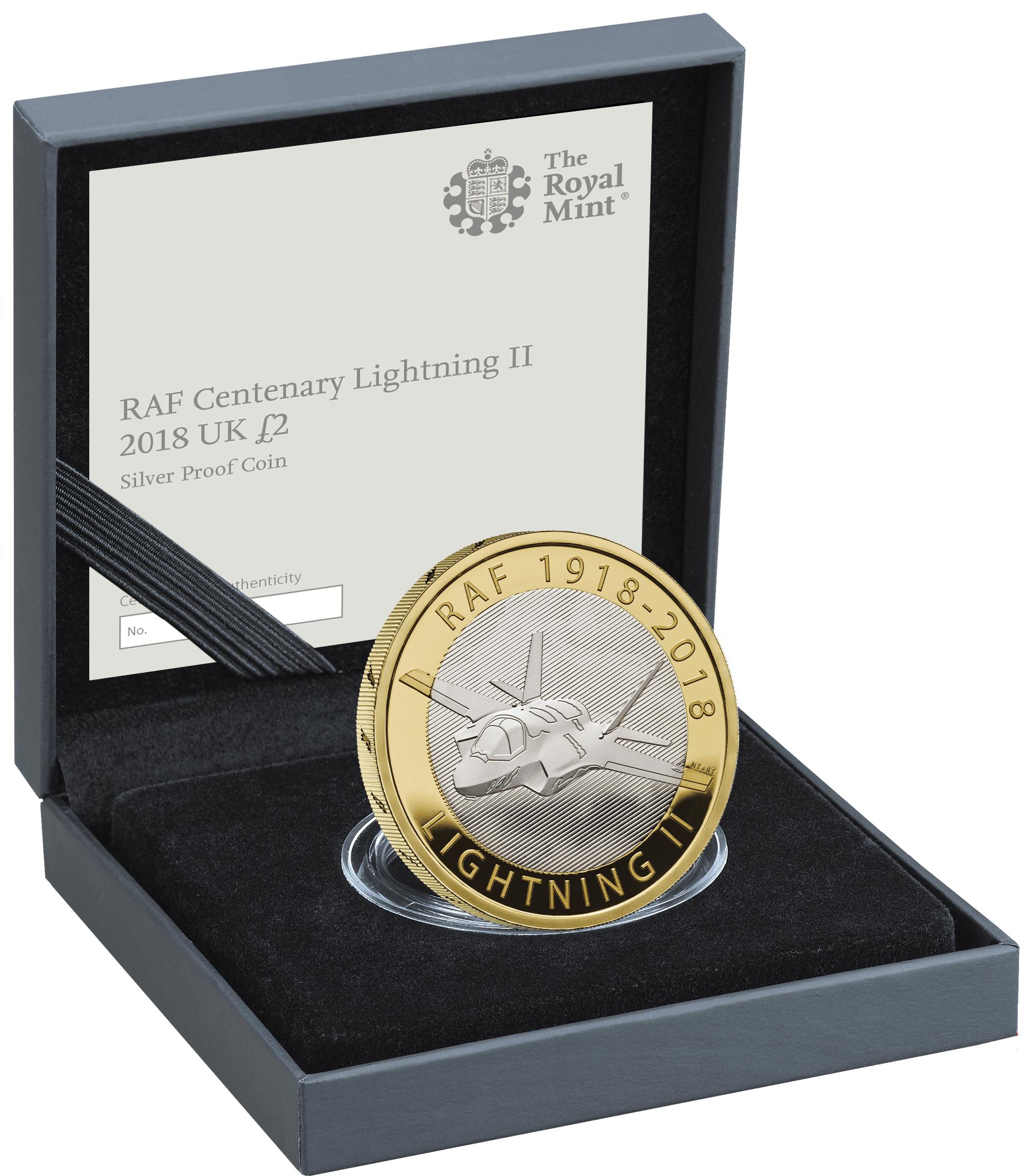 The Raf Centenary 2018 Lightning Ii Uk Silver Proof - Queen's Beast 2 Oz Falcon (2400x2400), Png Download