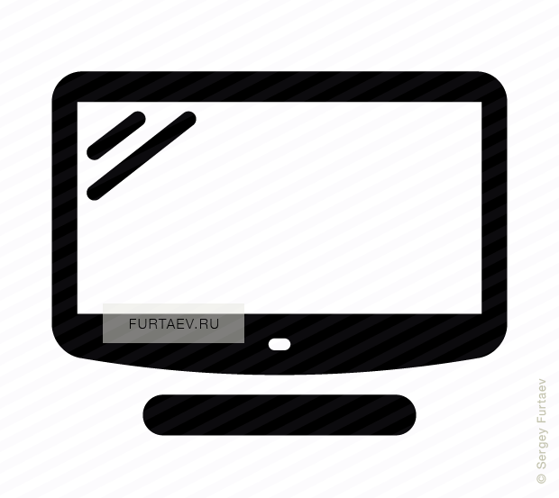 Vector Icon Of All In One Computer - Интернет Тв Телефон Иконка (620x553), Png Download