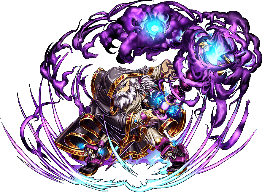 Wizard Merlin - Wayward Merlin Brave Frontier (883x648), Png Download