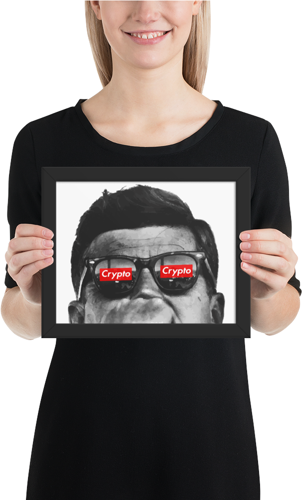 K Crypto Poster Framed J - Poster (1000x1000), Png Download