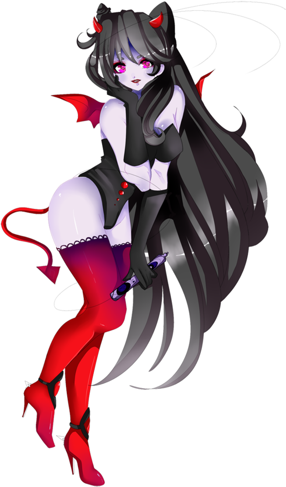 Succubus By Yukibean - Anime Succubus Girl Drawing (731x1093), Png Download
