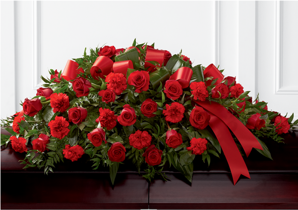 Ftd Dearly Departed Casket Spray (600x600), Png Download