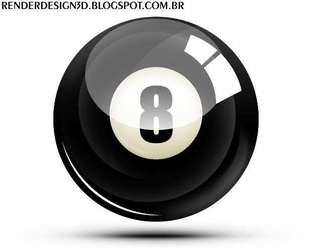 Bola 8 Em Psd -efeitos Design - 8 Ball (620x496), Png Download