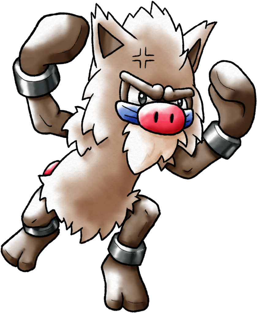 #056 Mankey / #057 Primeape - Cartoon (1280x1164), Png Download