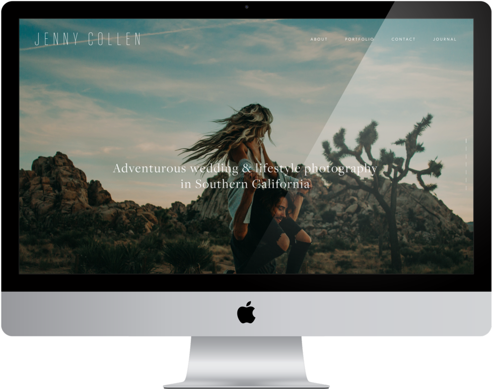 Jenny Collen Website Design - Imac 21 5 (1000x798), Png Download