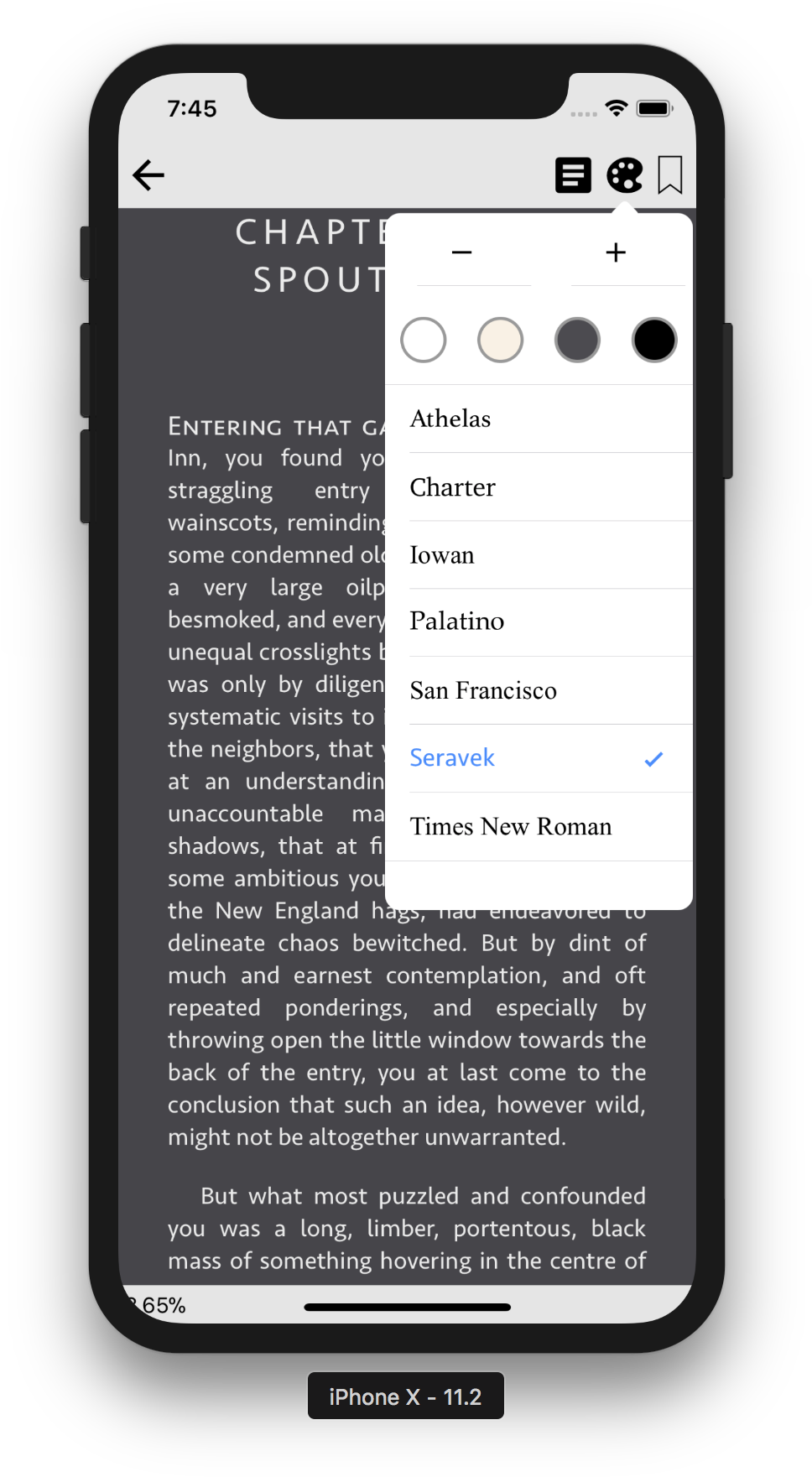 Shot 2018 07 03 At - Iphone X Ebook Reader (1020x1790), Png Download