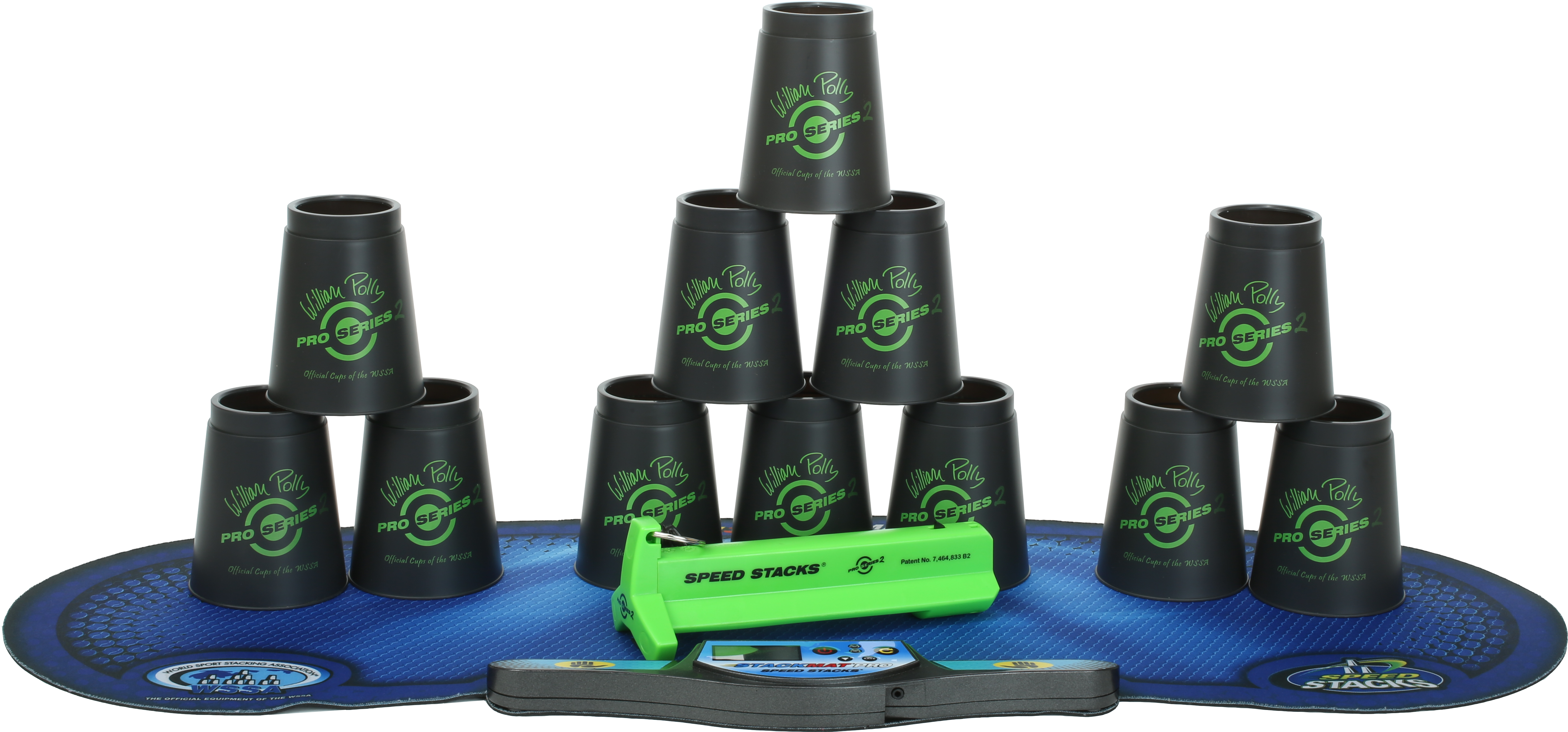 Ps2 Black Set Stacked On Pro Mat - Nail Polish (5203x2526), Png Download