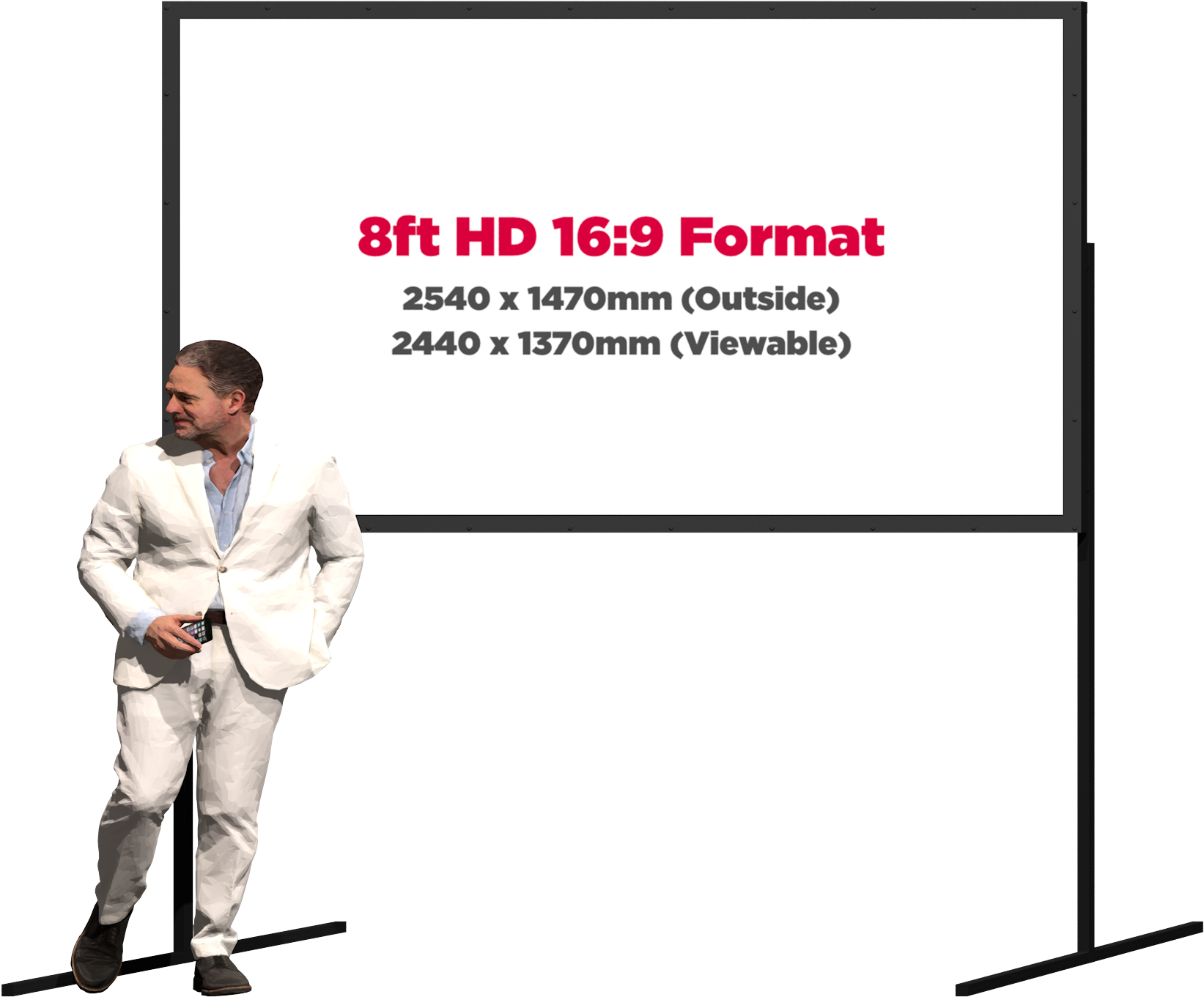 Fastfold Front And Rear Projection Screen Hire - Presentation (2750x2750), Png Download