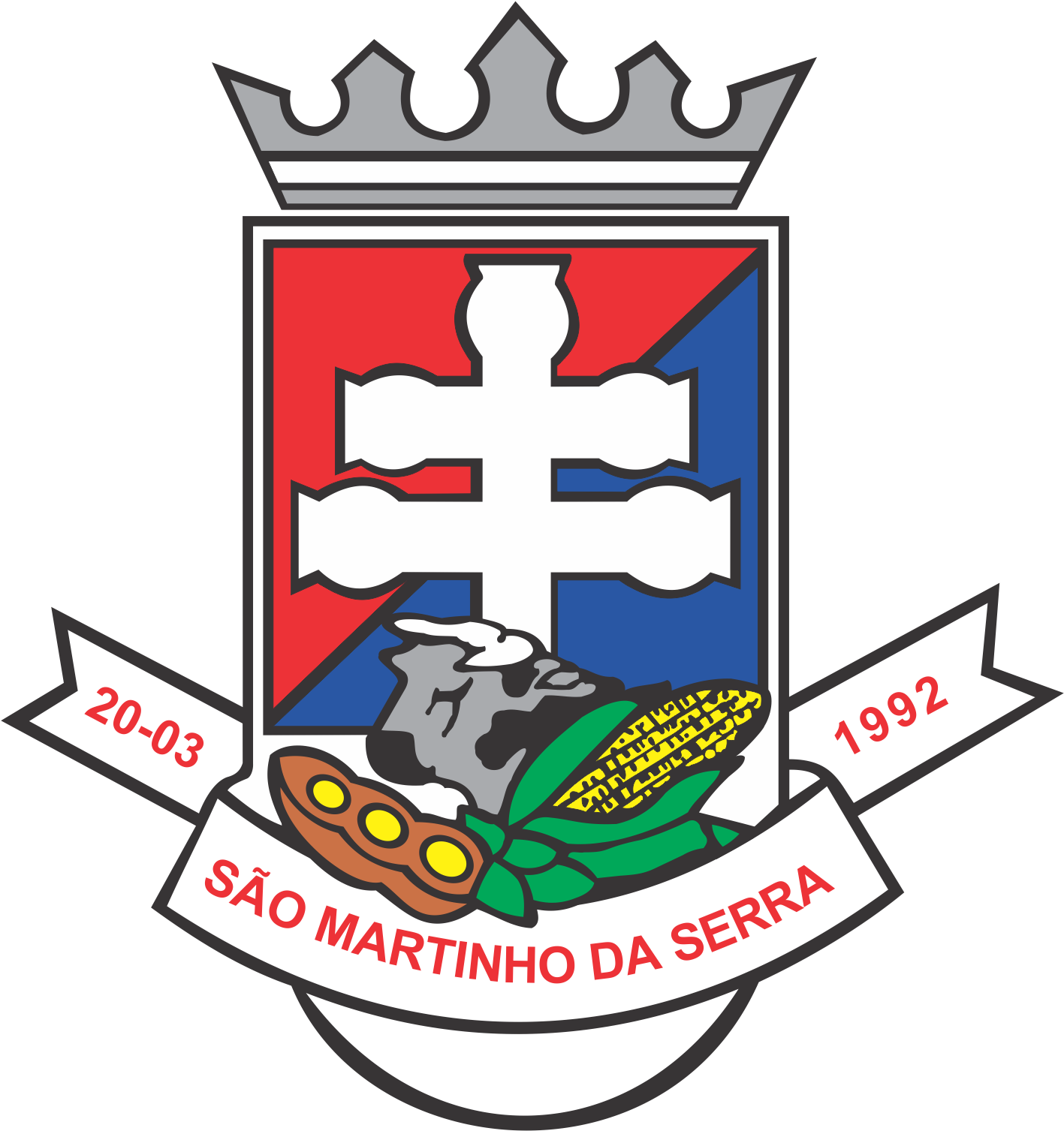 Formato Png - Sao Martinho Da Serra Brasao (1536x1572), Png Download