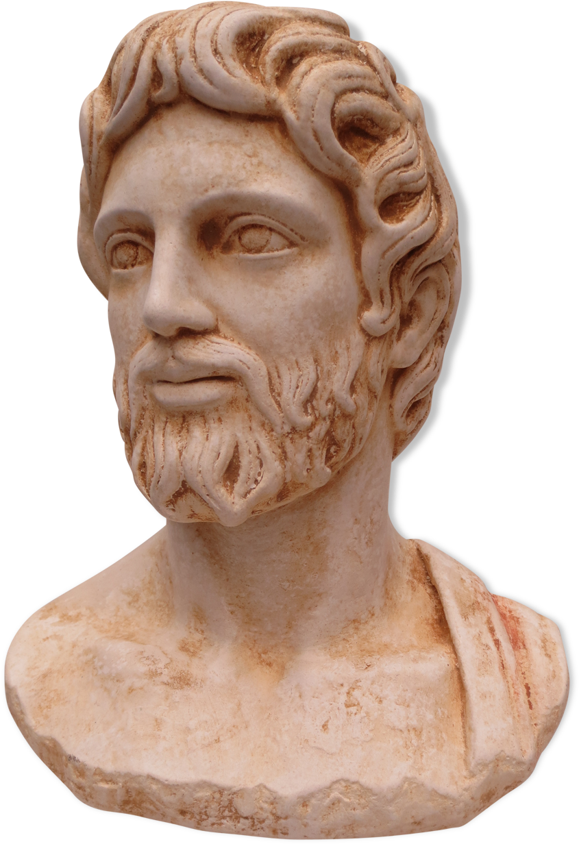 Bust Of Ancient Man In Plaster - Bust (1457x1457), Png Download