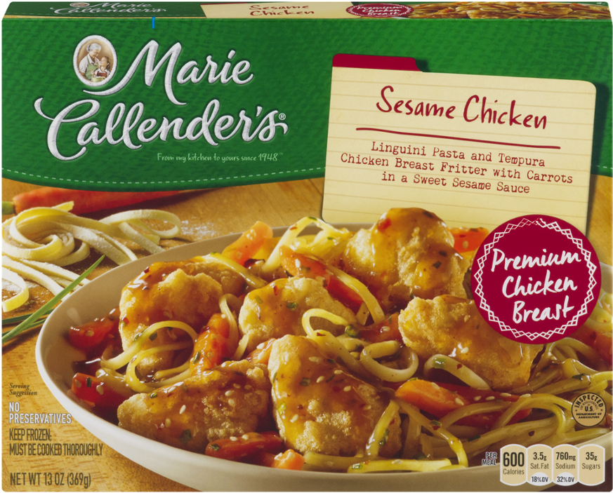 Marie Callender's Sesame Chicken Dinner, - Marie Callenders Frozen Meatball (1000x1000), Png Download