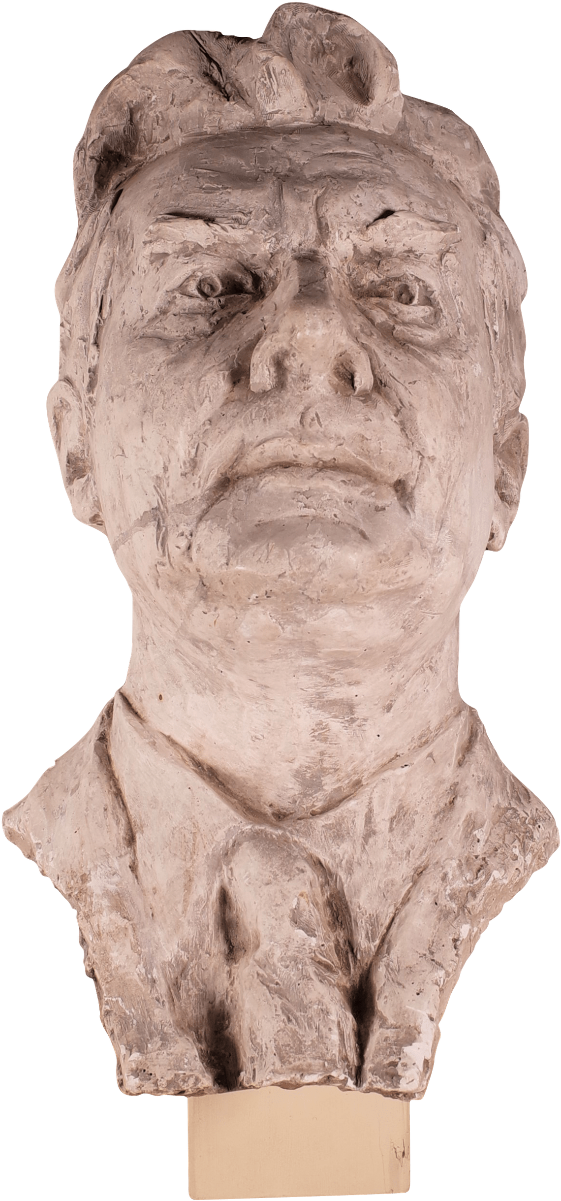 Studio Plaster Bust Of Male - Bust (2100x3170), Png Download