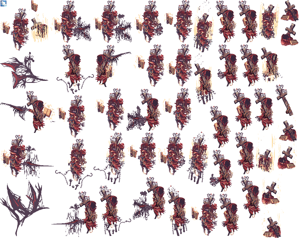Spritesheet - Evil Druid (1035x824), Png Download