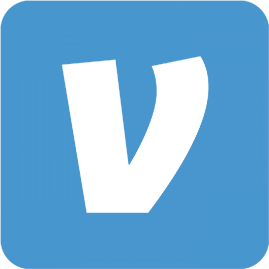 Venmo Logo Png - Venmo Logo Black Background (700x700), Png Download