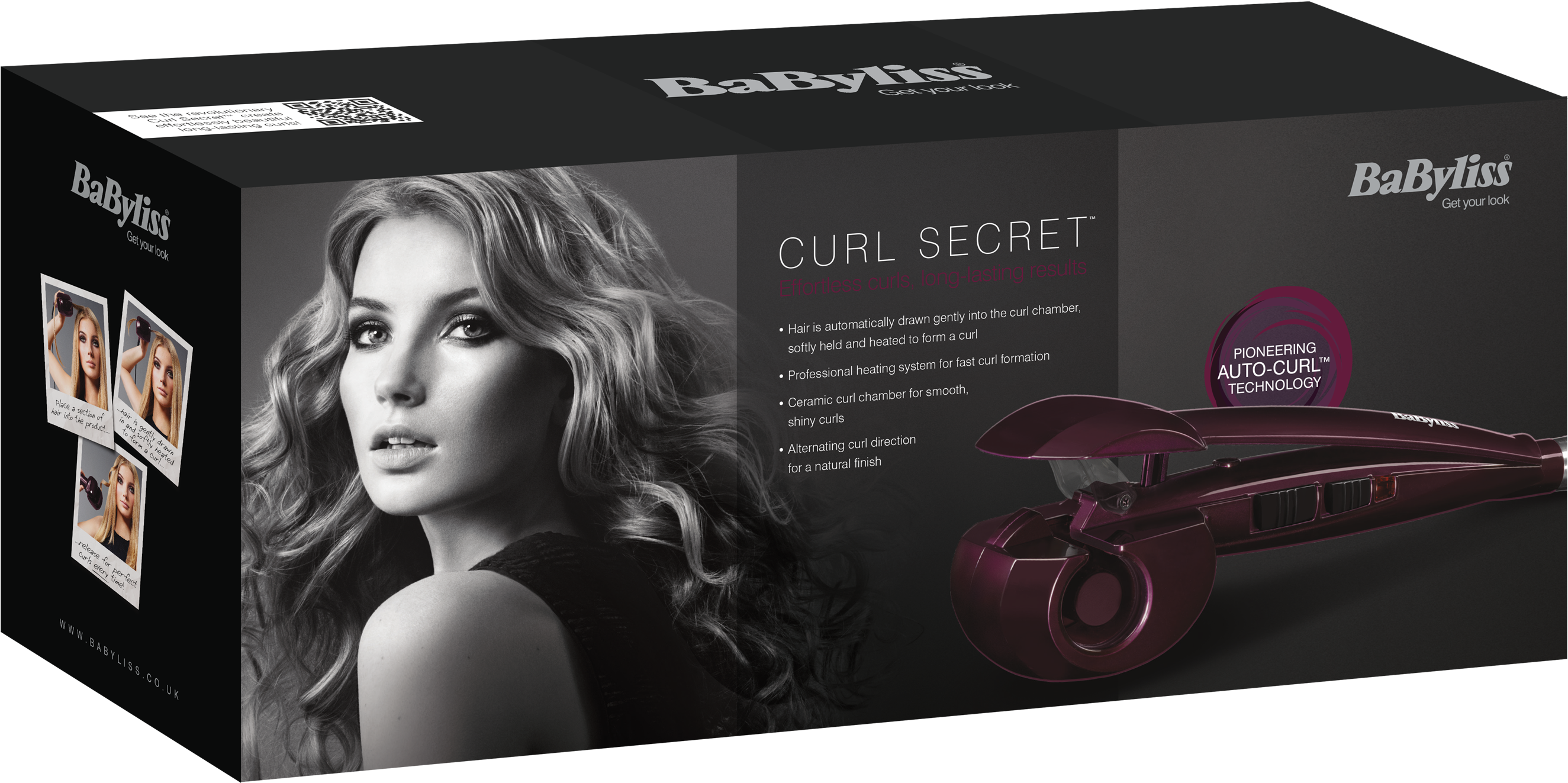 Drawn Curl Big Curl - Babyliss Curl Secret C1200e (2756x1441), Png Download