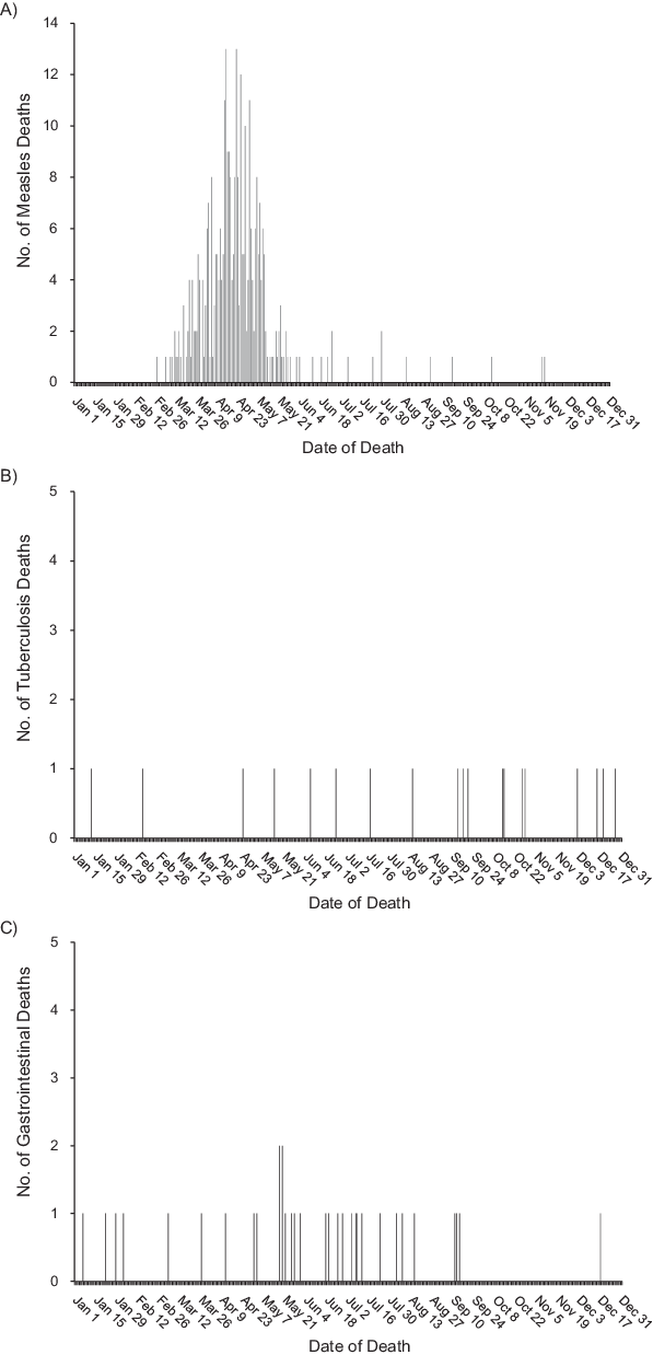 Measles Mortality On Rotuma In 1911 Following The Introduction - Diagram (597x1238), Png Download