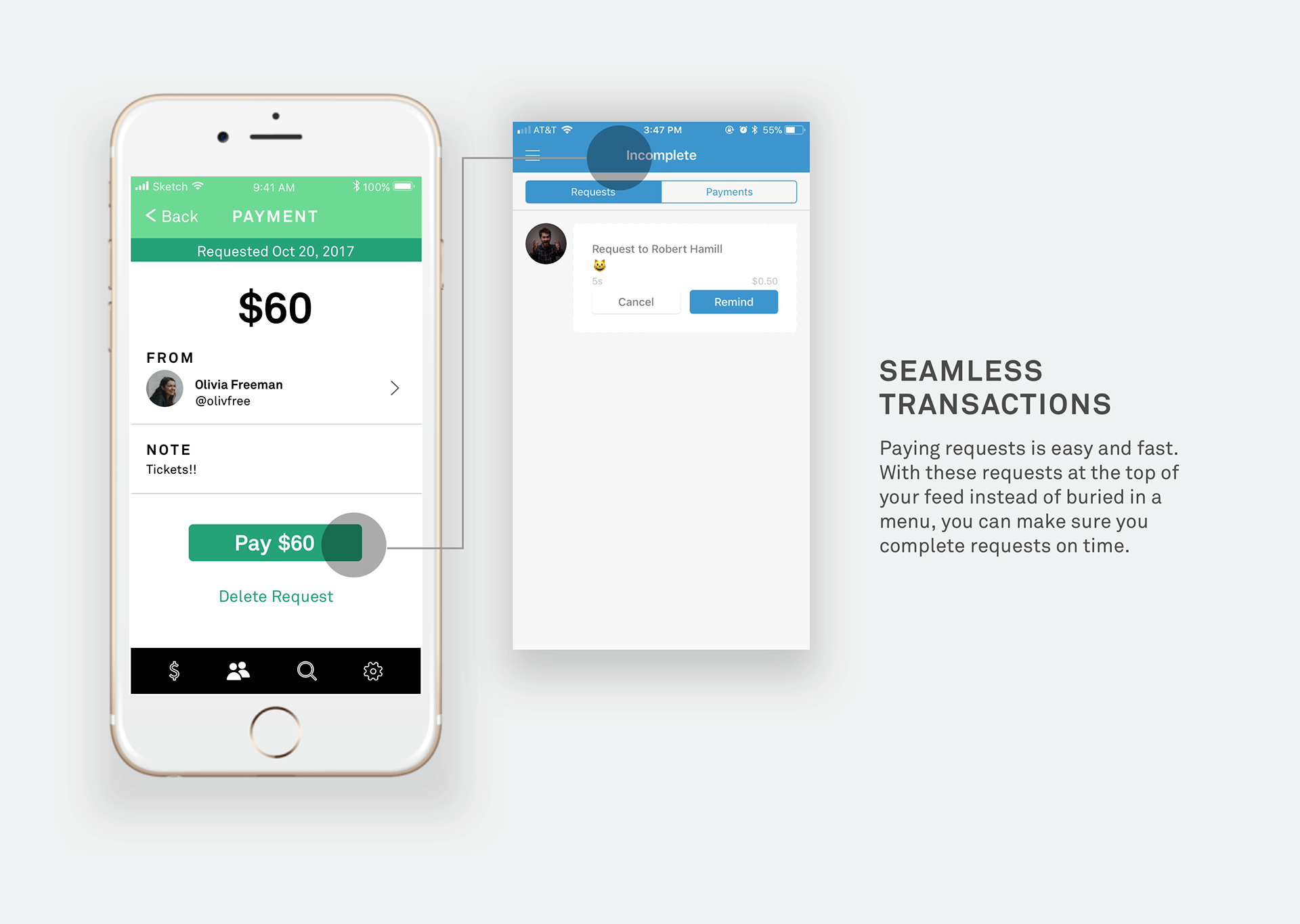 Venmo Redesign - Iphone (1920x1365), Png Download