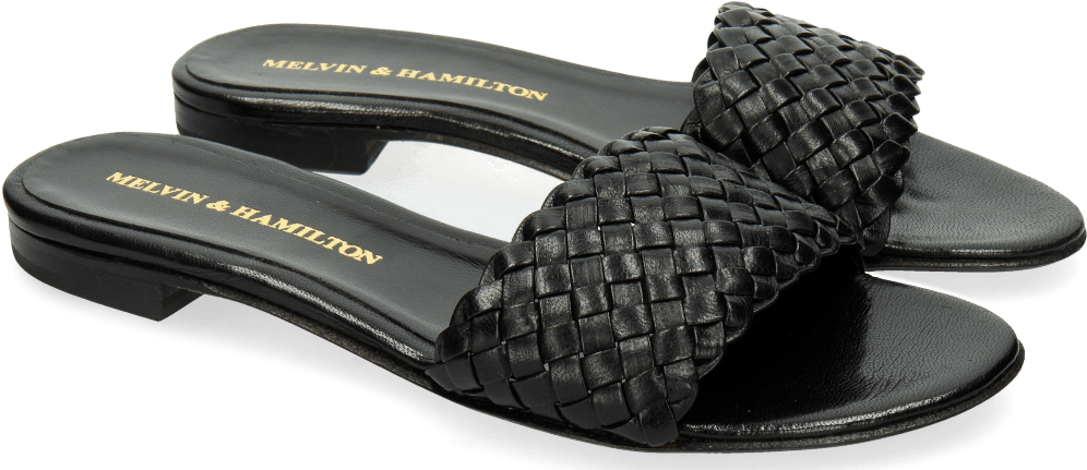 Mules Hanna 26 Woven Black - Flip-flops (1024x1024), Png Download