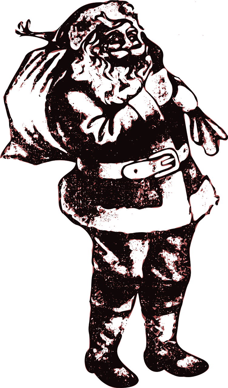 I Know You're Real - Papa Noel Png En Blanco Y Negro (752x1280), Png Download