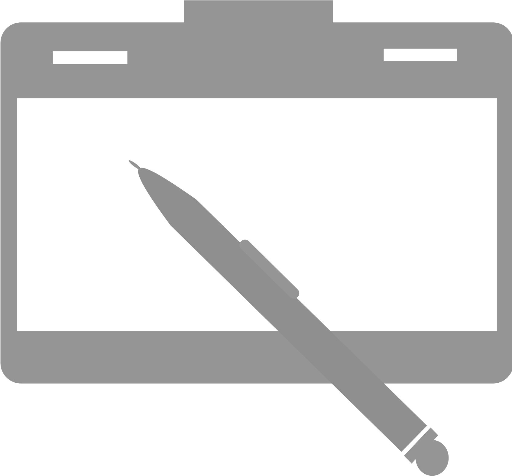 Clipart And Pen Big Image Png - Graphic Tablet Clipart (1697x2400), Png Download