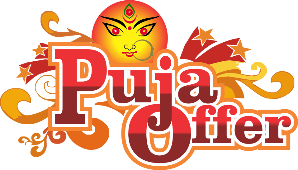 Durga Puja Offer Text Design - Durga Puja Special Offer Png (957x546), Png Download