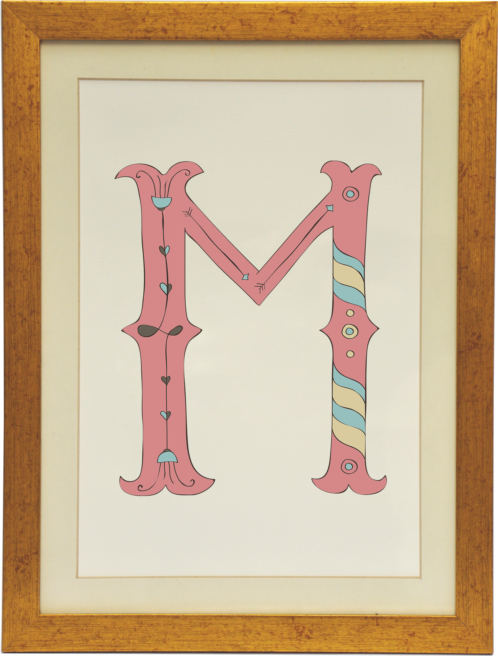 Quadro Infantil Alfabeto Letra M - Picture Frame (1848x2412), Png Download