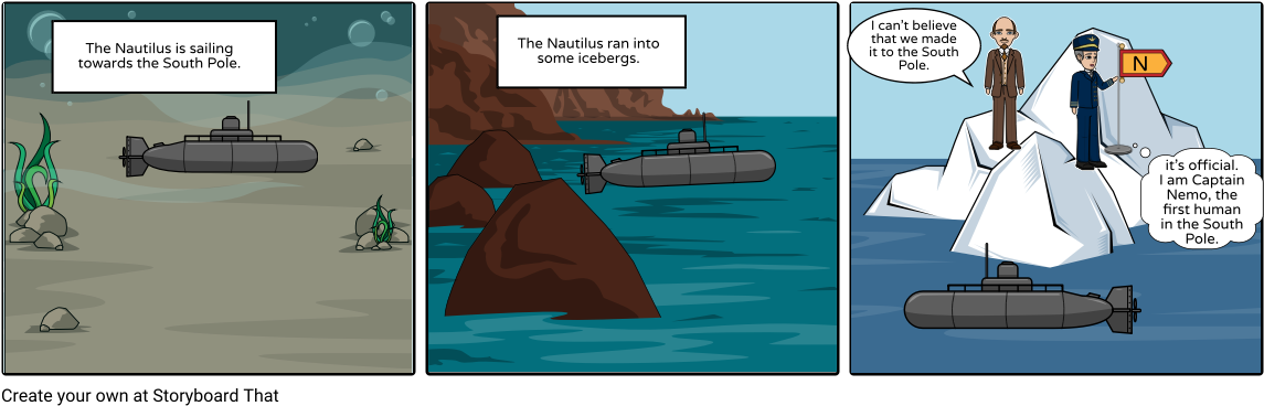 20,000 Leagues Under The Sea - 20000 Leagues Under The Sea At The Pole (1164x385), Png Download