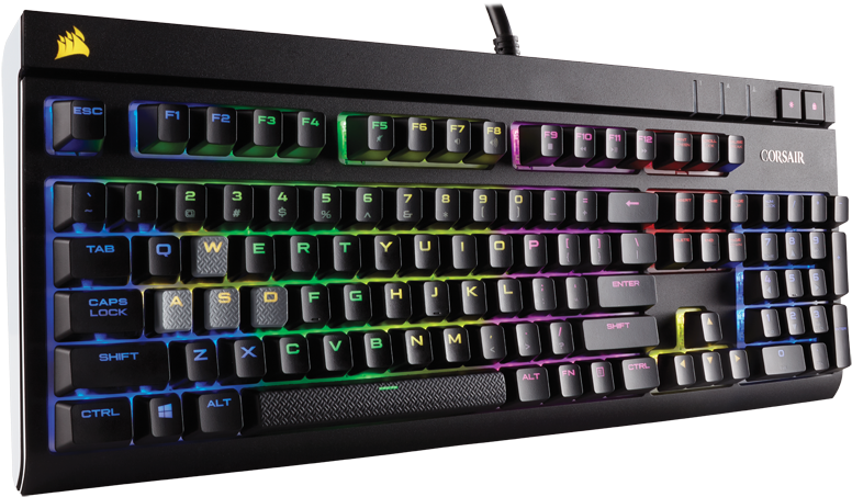 Corsair Gaming Strafe Rgb Mechanical Gaming Keyboard - Corsair Gaming Strafe Rgb (800x478), Png Download