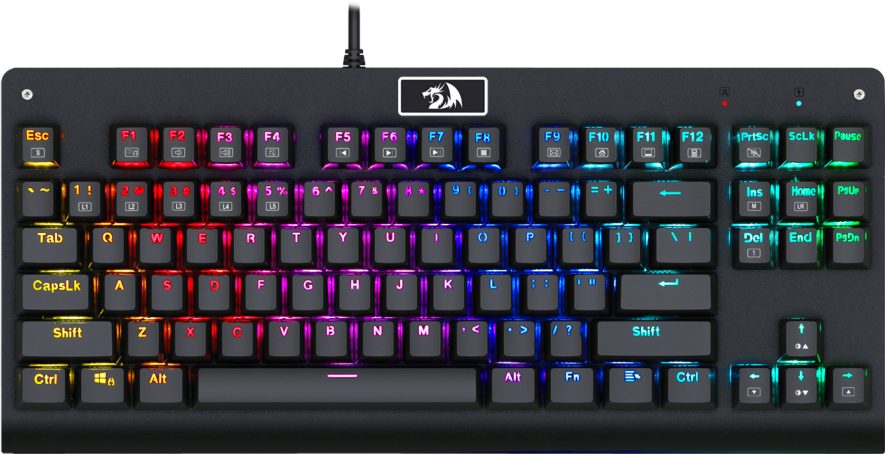 Order The Redragon Avenger Rgb Mechanical Gaming Keyboard - Redragon Dark Avenger 87 Keys (1500x1500), Png Download