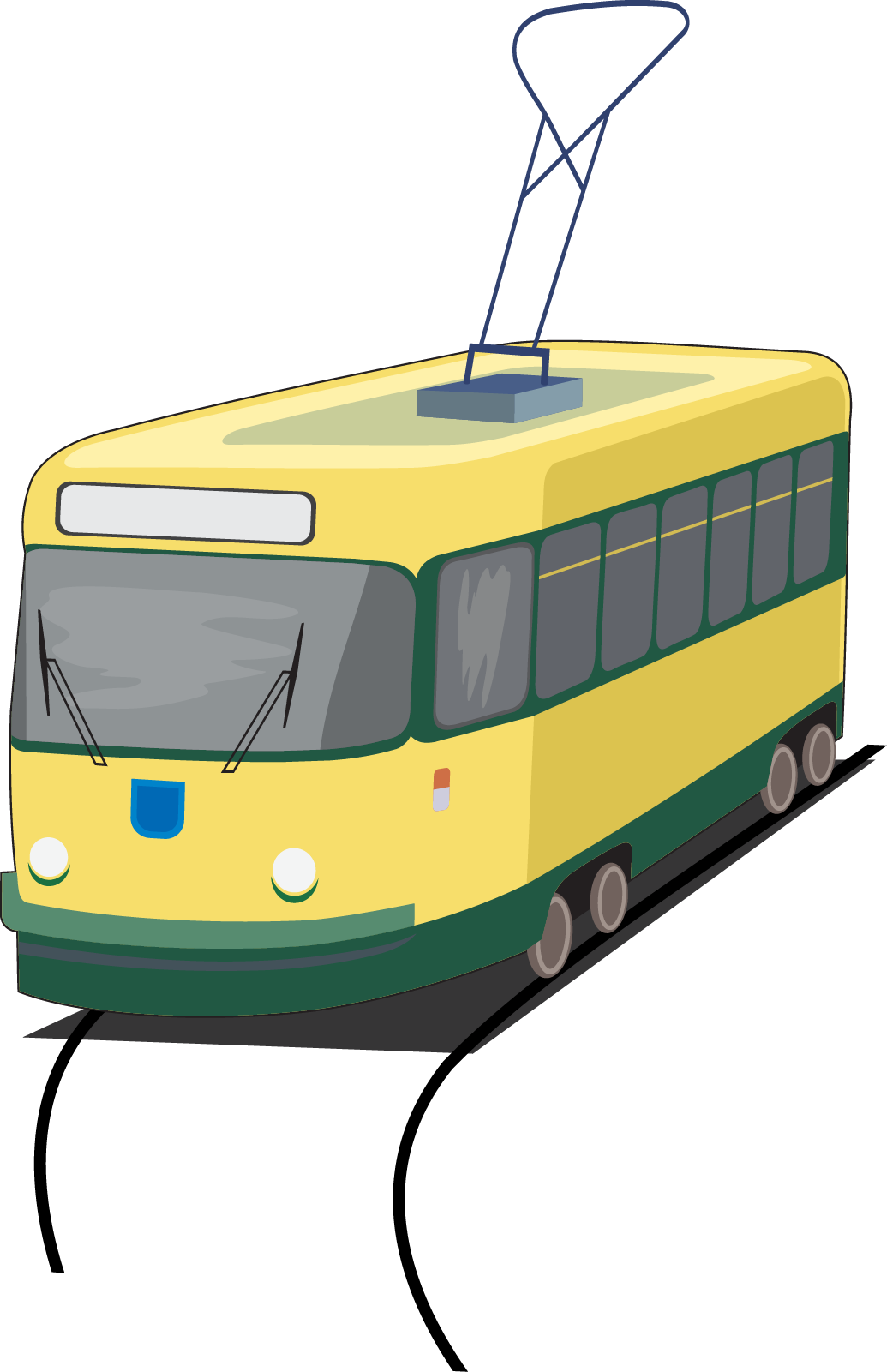 Subway Clipart Train Trip - Tram Train Clipart (1035x1601), Png Download
