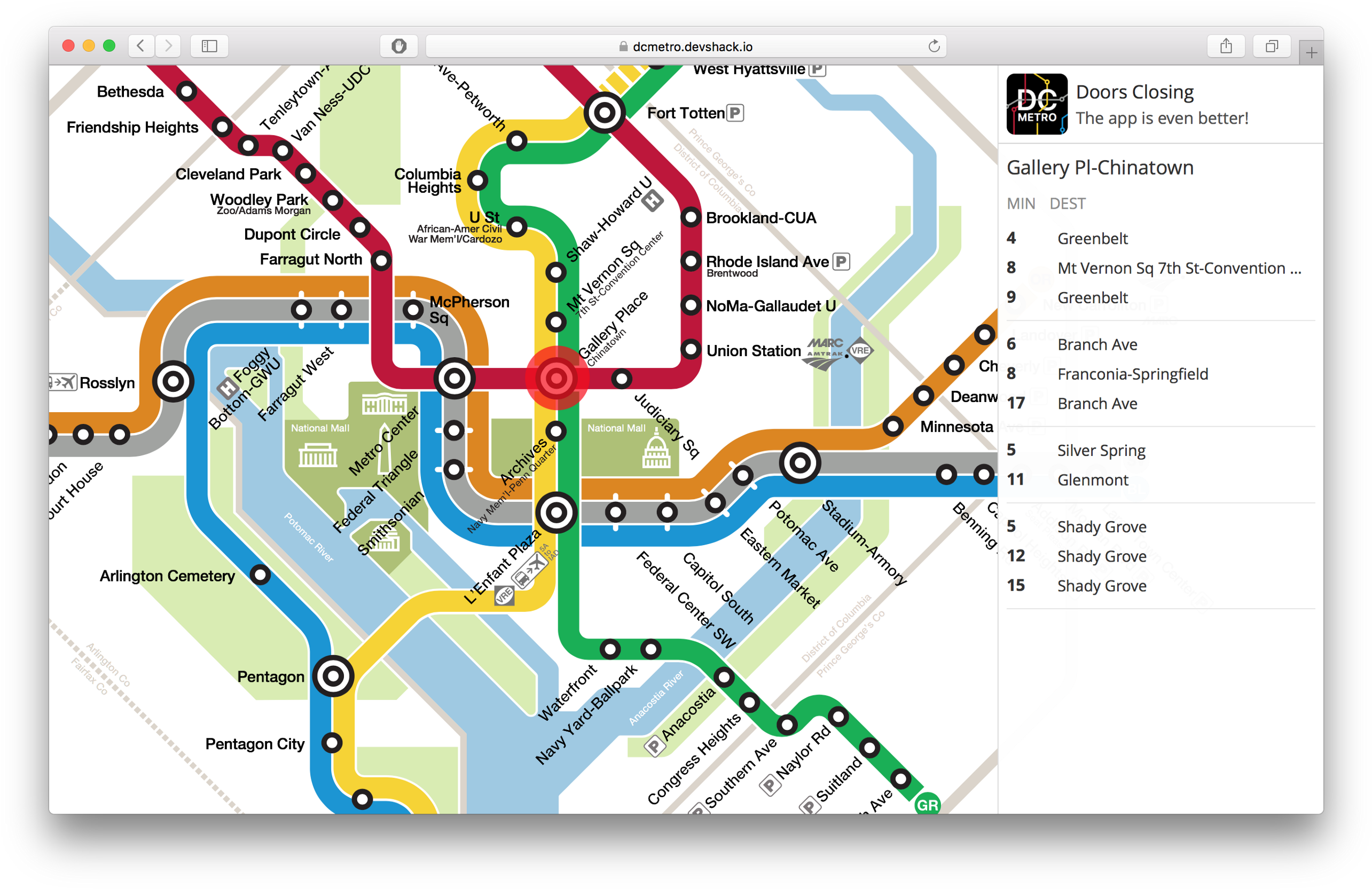 Making An Interactive Dc Metro Map - Map (2600x1688), Png Download