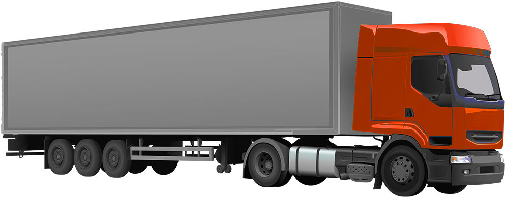 Shipping Track - Truck With Container Clipart (1000x395), Png Download