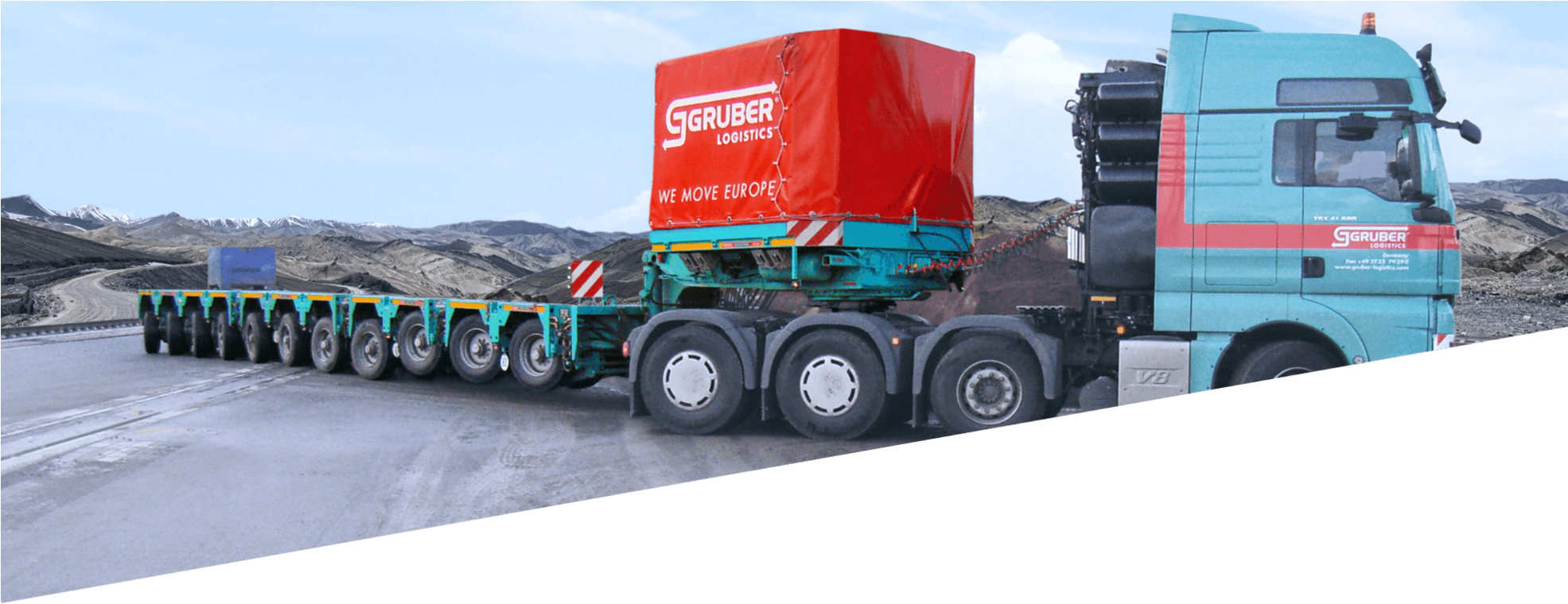 Self-propelled Transporters - Trailer Truck (1970x769), Png Download