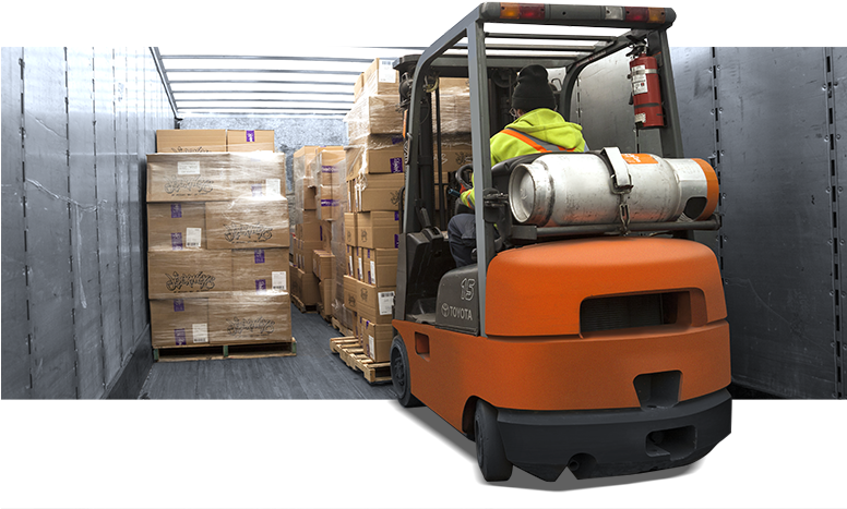 Shipping Freight On Transport Truck - Machine (775x493), Png Download