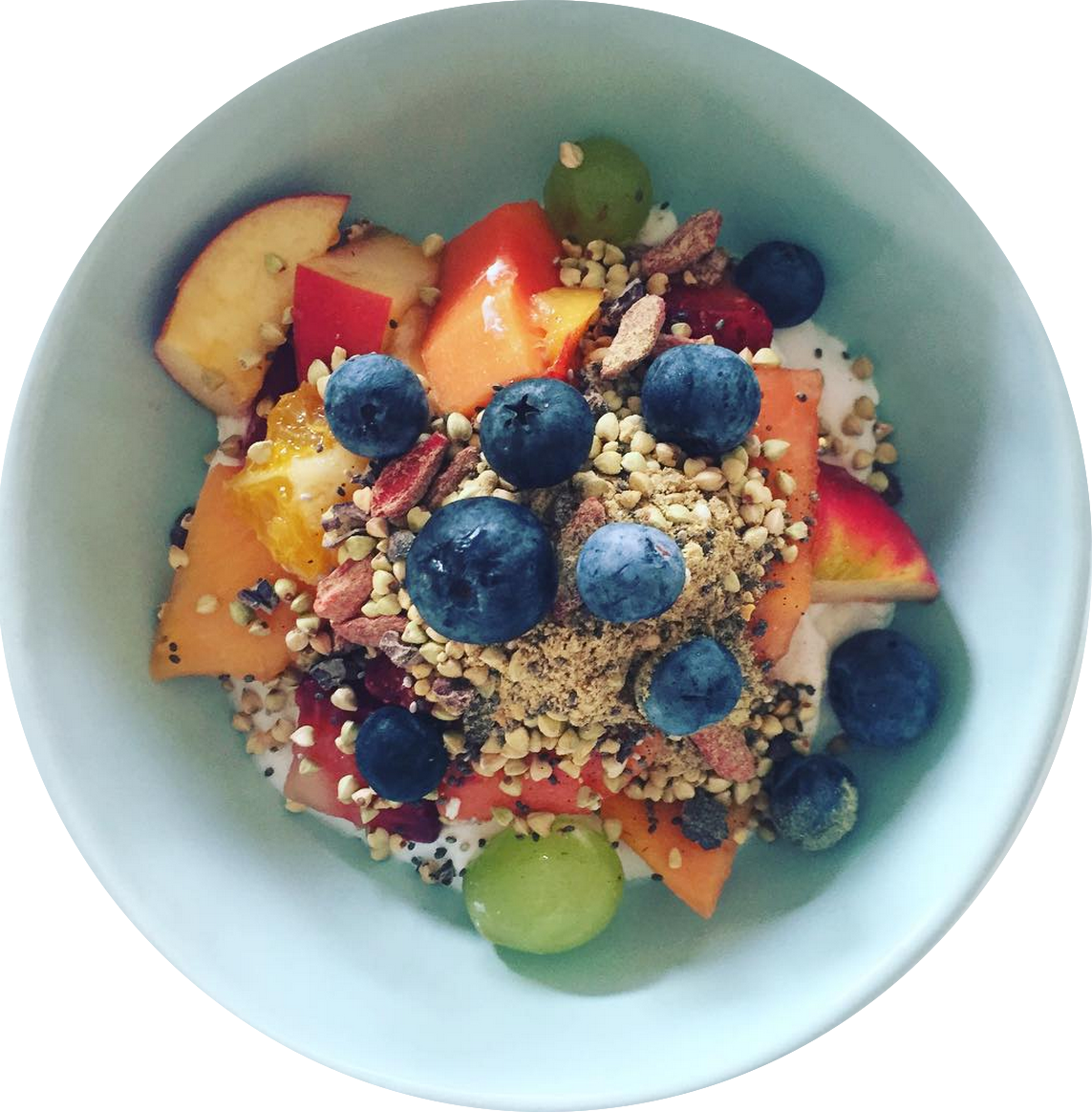 Breakfast Super Booster Bowl - Fruit Salad (1143x1164), Png Download